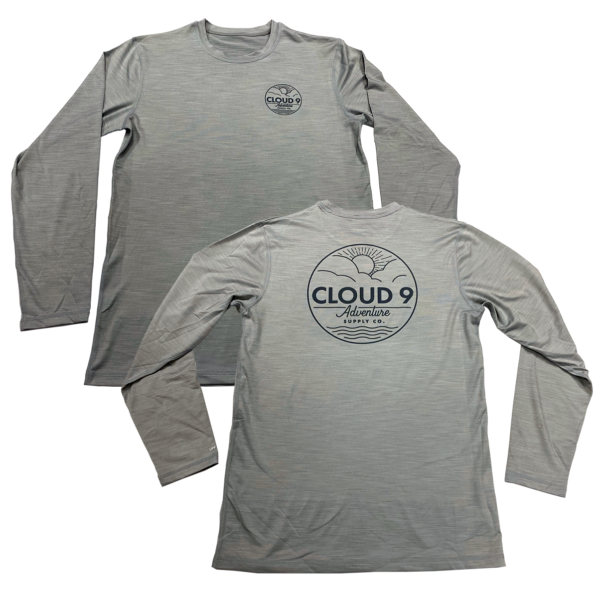 Supply Co. Logo Men's UPF 50 Sun Shirt • Light Grey - Cloud 9