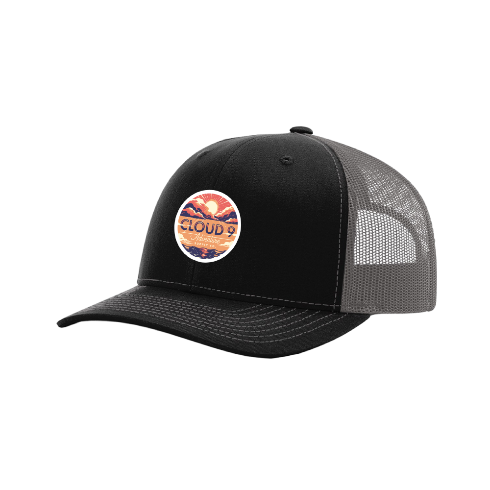 Cloud 9 Black Trucker Hat Cloud 9 Logo 5 Panel Printed Trucker Cap | eBay main image 2
