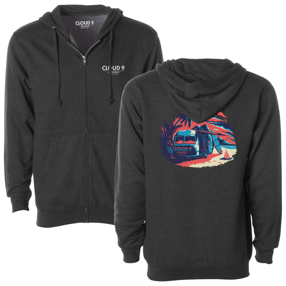 Traveler Zip Up Hoodie • Charcoal